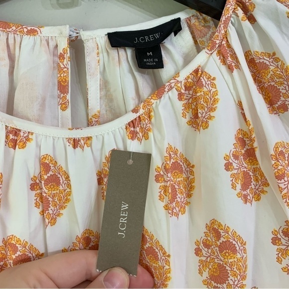 NEW J Crew Dress Floral Medallion
Smocked Cottagecore Boho Spring
Summer White - Picture 12 of 15